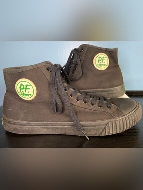 P.F. Flyers Black High-Top Canvas Sneakers